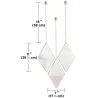 Miroir design suspendu Dima (Lot de 3)
