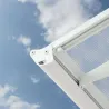 Marquise de porte en aluminium blanc et polycarbonate double paroi Bordeaux