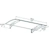 Marquise de porte en aluminium blanc et polycarbonate double paroi Lyra