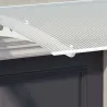 Marquise de porte en aluminium blanc et polycarbonate double paroi Lyra