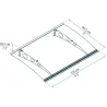 Marquise de porte en aluminium gris et polycarbonate transparent Garamond