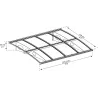 Marquise de porte en aluminium gris et polycarbonate double paroi Herald