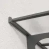 Marquise de porte en aluminium gris et polycarbonate double paroi Herald