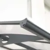Marquise de porte en aluminium gris et polycarbonate double paroi Herald