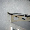 Marquise de porte en aluminium gris et polycarbonate double paroi Herald