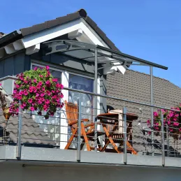 Abri terrasse auvent en aluminium et polycarbonate Vega