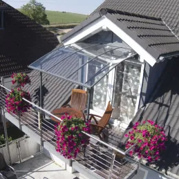 Abri terrasse auvent en aluminium et polycarbonate Vega