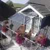 Abri terrasse auvent en aluminium et polycarbonate Vega