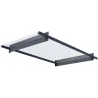 Marquise de porte en aluminium gris et polycarbonate transparent Nancy