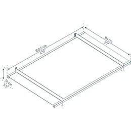 Marquise de porte en aluminium gris et polycarbonate transparent Nancy