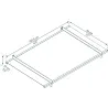 Marquise de porte en aluminium gris et polycarbonate transparent Nancy