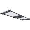 Marquise de porte en aluminium gris et polycarbonate transparent Nancy