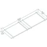 Marquise de porte en aluminium gris et polycarbonate transparent Nancy
