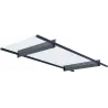 Marquise de porte en aluminium gris et polycarbonate transparent Nancy