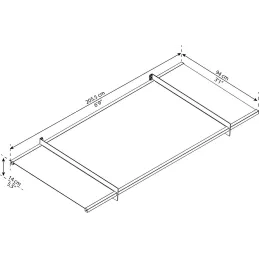 Marquise de porte en aluminium gris et polycarbonate transparent Nancy