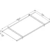Marquise de porte en aluminium gris et polycarbonate transparent Nancy