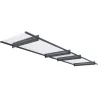 Marquise de porte en aluminium gris et polycarbonate transparent Nancy