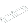 Marquise de porte en aluminium gris et polycarbonate transparent Nancy