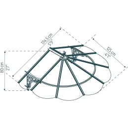 Marquise de porte en aluminium et poylcarbonate Iris