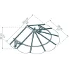 Marquise de porte en aluminium et poylcarbonate Iris
