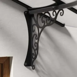 Marquise de porte en aluminium et poylcarbonate Iris