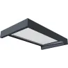 Marquise de porte en aluminium gris et polycarbonate Sophia