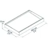 Marquise de porte en aluminium gris et polycarbonate Sophia