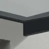 Marquise de porte en aluminium gris et polycarbonate Sophia