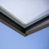 Marquise de porte en aluminium gris et polycarbonate Sophia