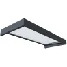 Marquise de porte en aluminium gris et polycarbonate Sophia