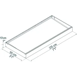 Marquise de porte en aluminium gris et polycarbonate Sophia