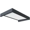Marquise de porte en aluminium gris et polycarbonate Sophia
