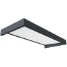 Marquise de porte en aluminium gris et polycarbonate Sophia