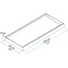 Marquise de porte en aluminium gris et polycarbonate Sophia