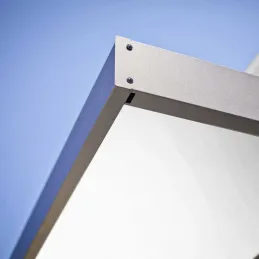 Marquise de porte en aluminium gris et polycarbonate Sophia