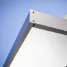 Marquise de porte en aluminium gris et polycarbonate Sophia