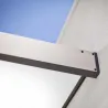 Marquise de porte en aluminium gris et polycarbonate Sophia