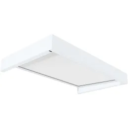 Marquise de porte en aluminium blanc et polycarbonate Sophia