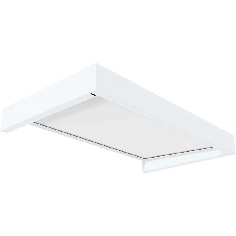 Marquise de porte en aluminium blanc et polycarbonate Sophia