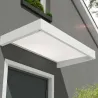 Marquise de porte en aluminium blanc et polycarbonate Sophia