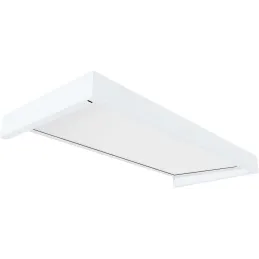 Marquise de porte en aluminium blanc et polycarbonate Sophia