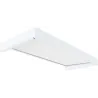 Marquise de porte en aluminium blanc et polycarbonate Sophia