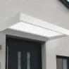 Marquise de porte en aluminium blanc et polycarbonate Sophia