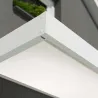 Marquise de porte en aluminium blanc et polycarbonate Sophia
