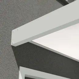 Marquise de porte en aluminium blanc et polycarbonate Sophia