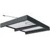 Marquise de porte en aluminium gris et polycarbonate Sophia