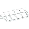 Marquise de porte en aluminium gris et polycarbonate Sophia