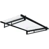 Marquise de porte en aluminium gris et polycarbonate Bremen