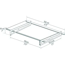 Marquise de porte en aluminium gris et polycarbonate Bremen