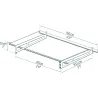 Marquise de porte en aluminium gris et polycarbonate Bremen